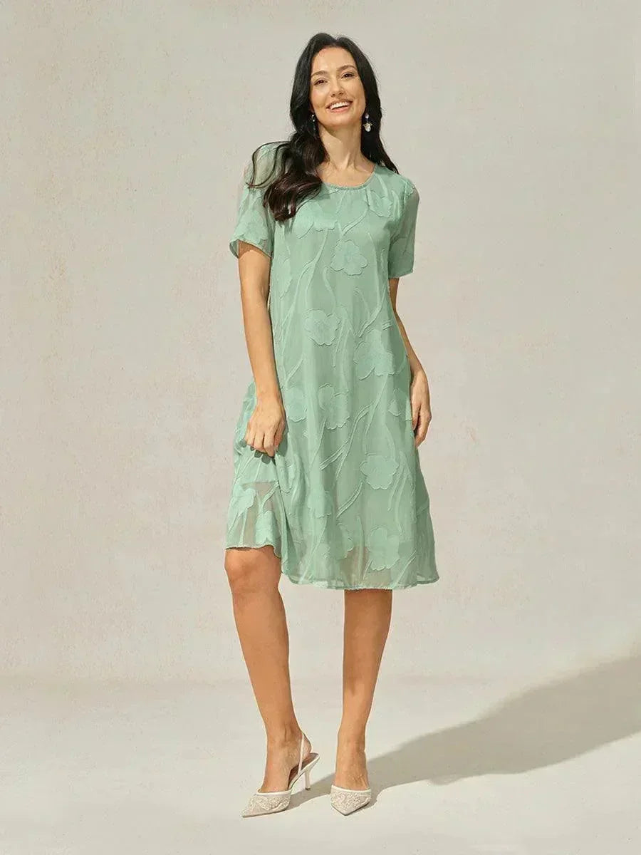 Floral Sheer Chiffon Dress