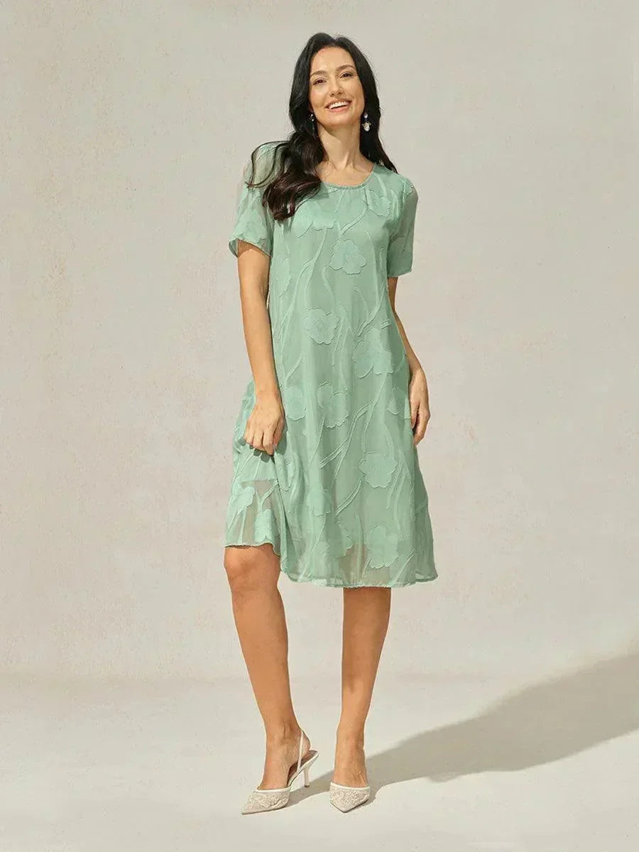 Floral Sheer Chiffon Dress