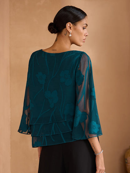 Chiffon Floral Layered Blouse