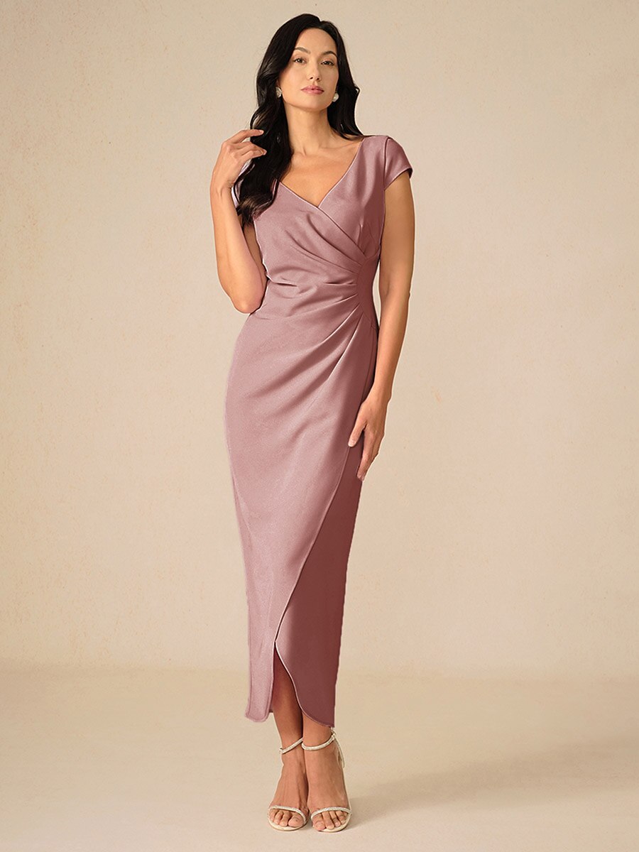 Elegant Lavender Wrap Dress