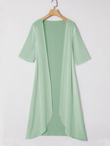 Chiffon Lightweight Half Sleeve Cover-Up