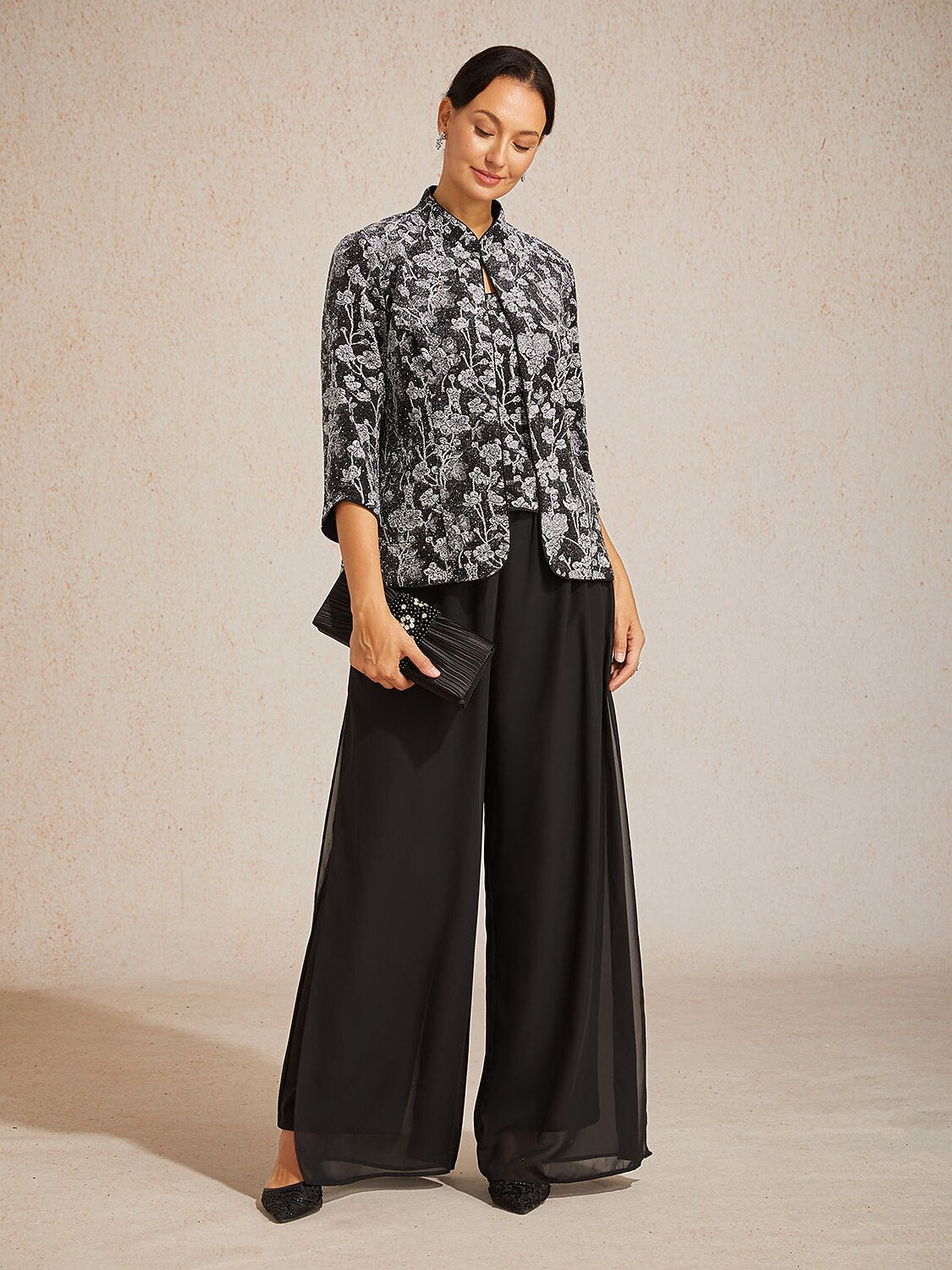 Floral Jacquard Twinset