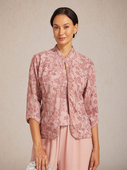 Floral Jacquard Twinset