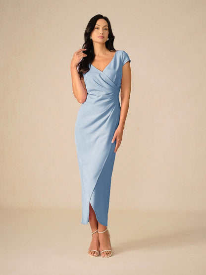 Elegant Lavender Wrap Dress