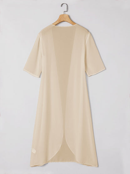 Chiffon Lightweight Half Sleeve Cover-Up