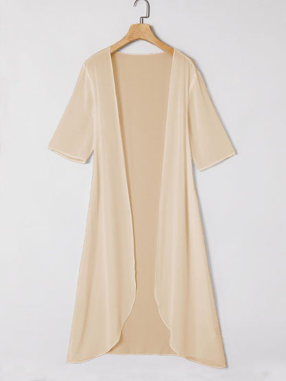 Chiffon Lightweight Half Sleeve Cover-Up