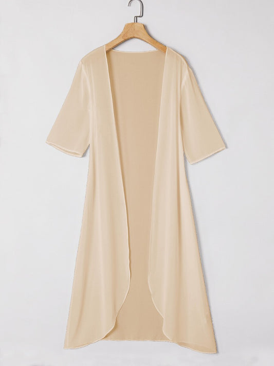 Chiffon Lightweight Half Sleeve Cover-Up