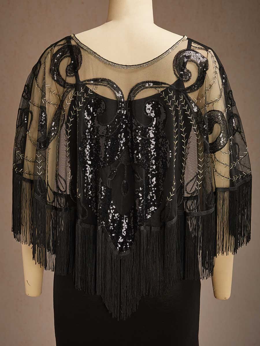 Vintage Sequins Tassel Shawl