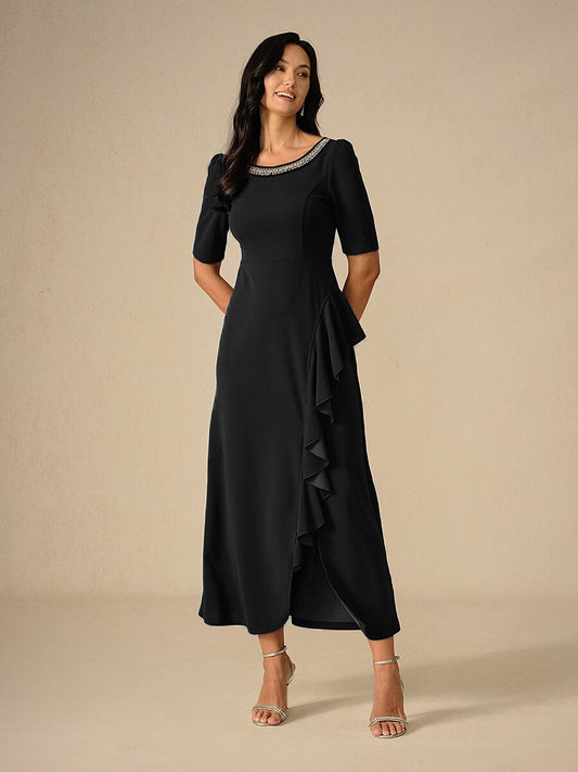 Elegant Ruffle Maxi Dress