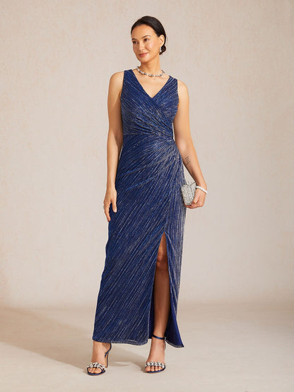 Metallic Sheath Maxi Dress